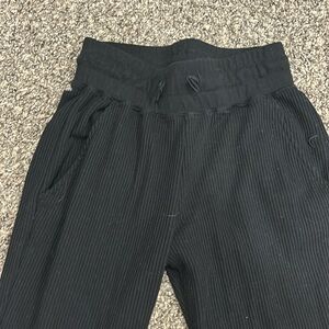 Ziya black waffleknit joggers
